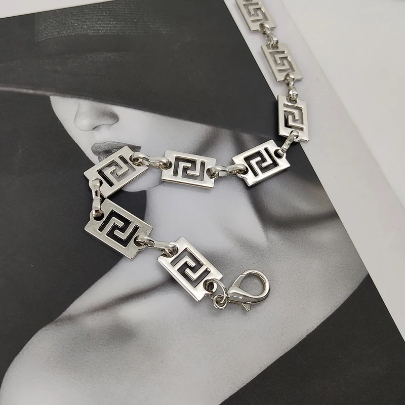 Retro-Stil Damen Metall-Taillenkette Accessoires Dekorative Goldene Kettengürtel Goth Silberner Taillengürtel Verstellbare Gürtel – Detail 8