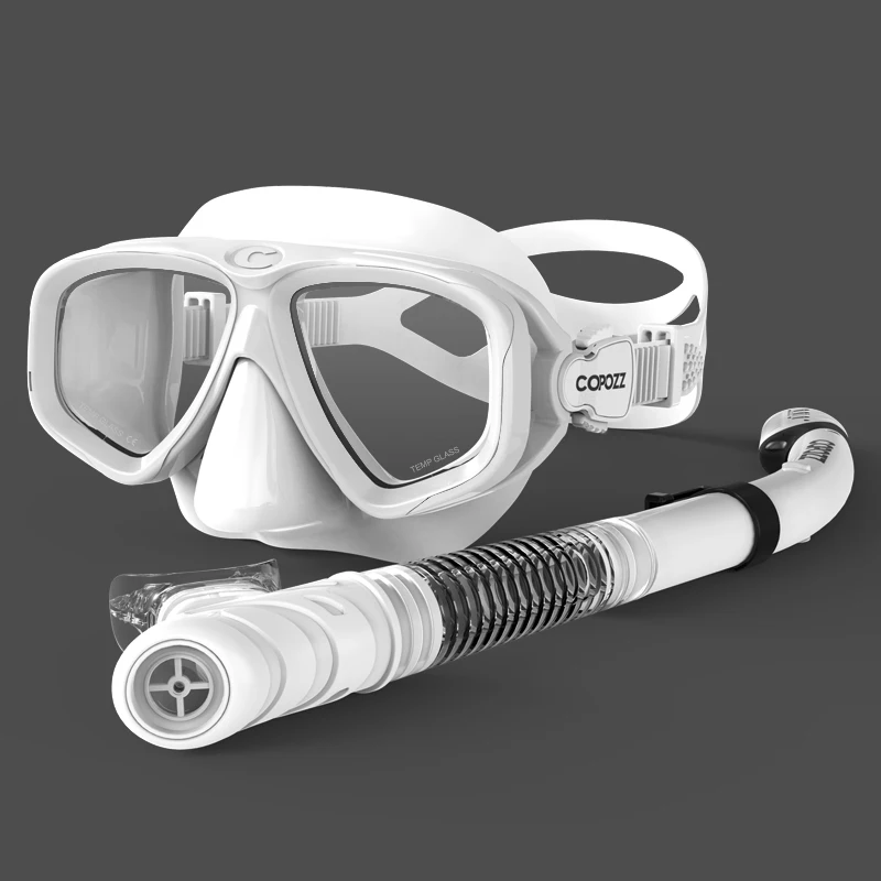 Premium Anti-Fog Snorkel and Diving Mask Set with Adjustable Strap