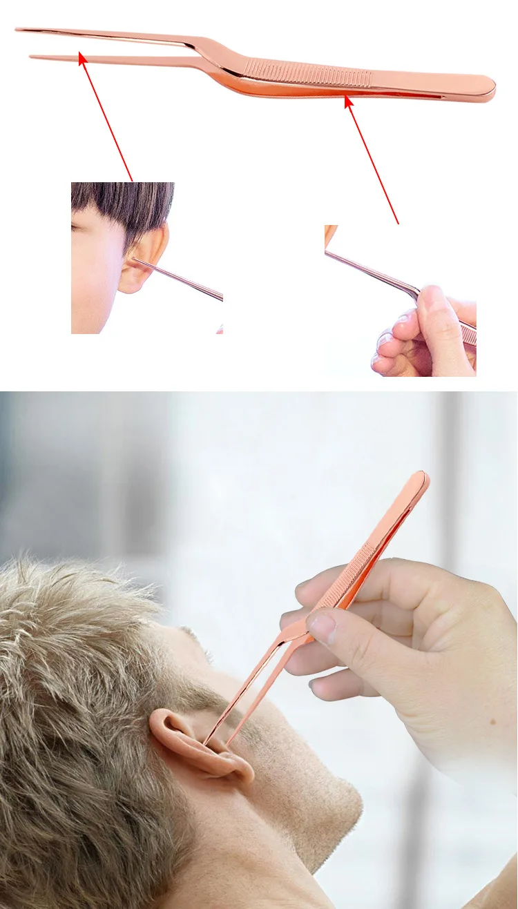 Description Picture 4 of itemStainless Steel Tweezers Professional Ear Cleaner Care Ear-Pick Tools Ear Digging Cleaning Tool Earwax Tweezers Ear Pick