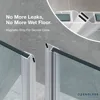 Corner Pivot Frameless Shower Door 60" in Oil Rubbed Bronze Shower Doors 5