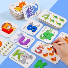 

Letter and Number Matching Card Learn &Writing Children Early Learning Aids Kindergarten Supplies Educational Toy Cognitive Card