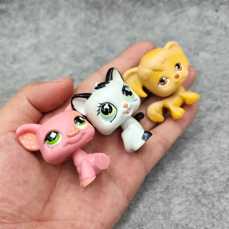 7PCS/Set Pet Shop Lps Toys Dog Collection White Brown Old Puppy Littlest Animal Figure Cute Child Gift - 2