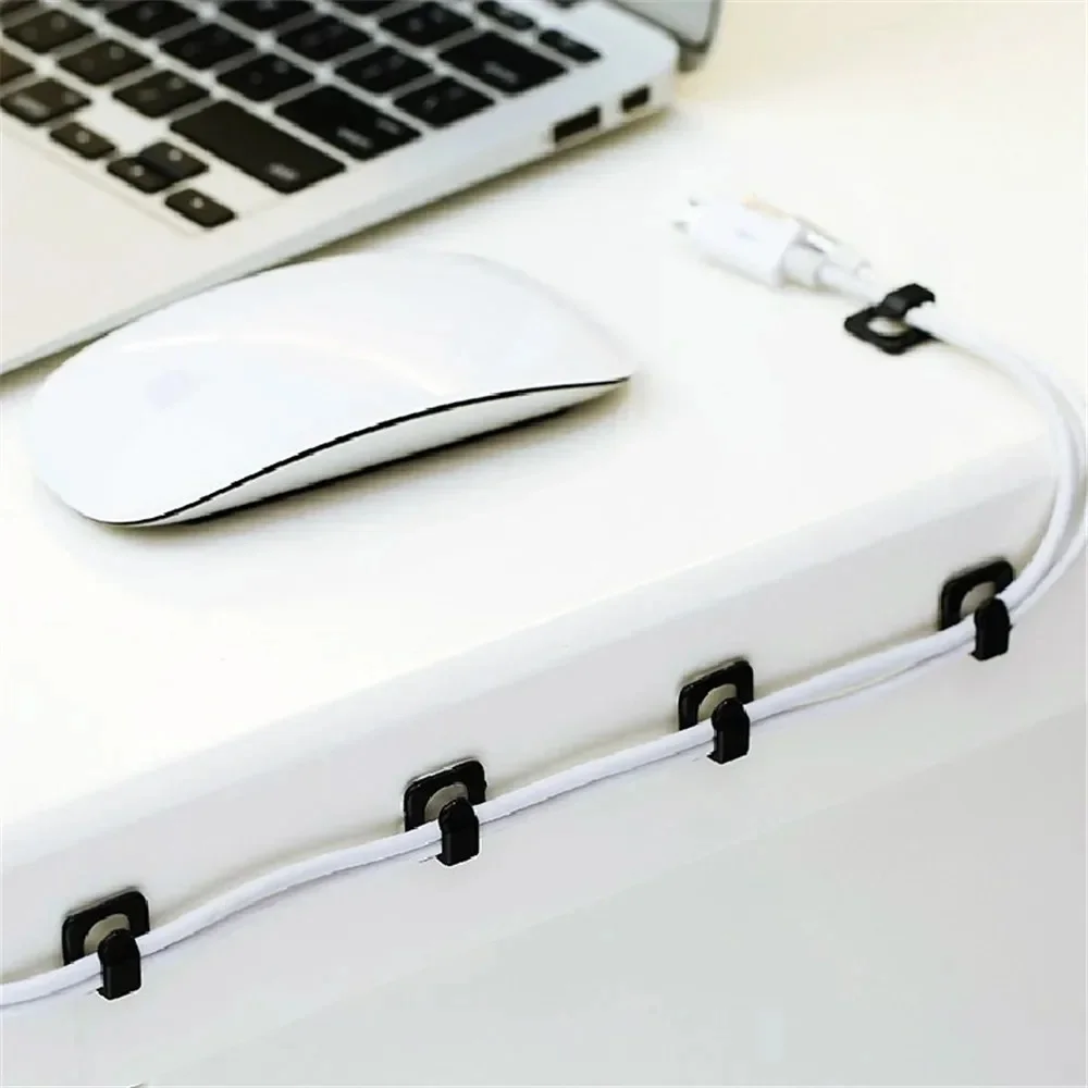 18pcs Usb Organizer Cables Desk Cable Holder Self-adhesive Cable Clip Cord Holder Winder Wire Clips Office Accessories