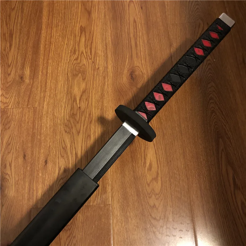 Cosplay rengoku kyoujurou fogo branco sowrd demônio slayer espada arma  kimetsu não yaiba ninja faca madeira prop modelo brinquedo 80cm 1:1
