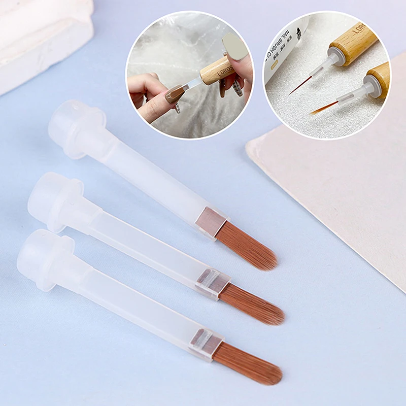 40/60 Pcs Nail Polish Brush With Double Head Pen Can Replacement Head Brush Nail Liquid Applicators Manicure Tools