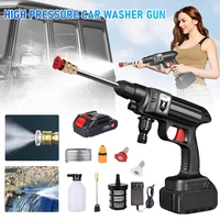 30Bar 12000mAh Wireless High Pressure Car Washer Self Priming Sustain 100W Car Wash Water Gun With Li-ion Battery Home Cleaning 1
