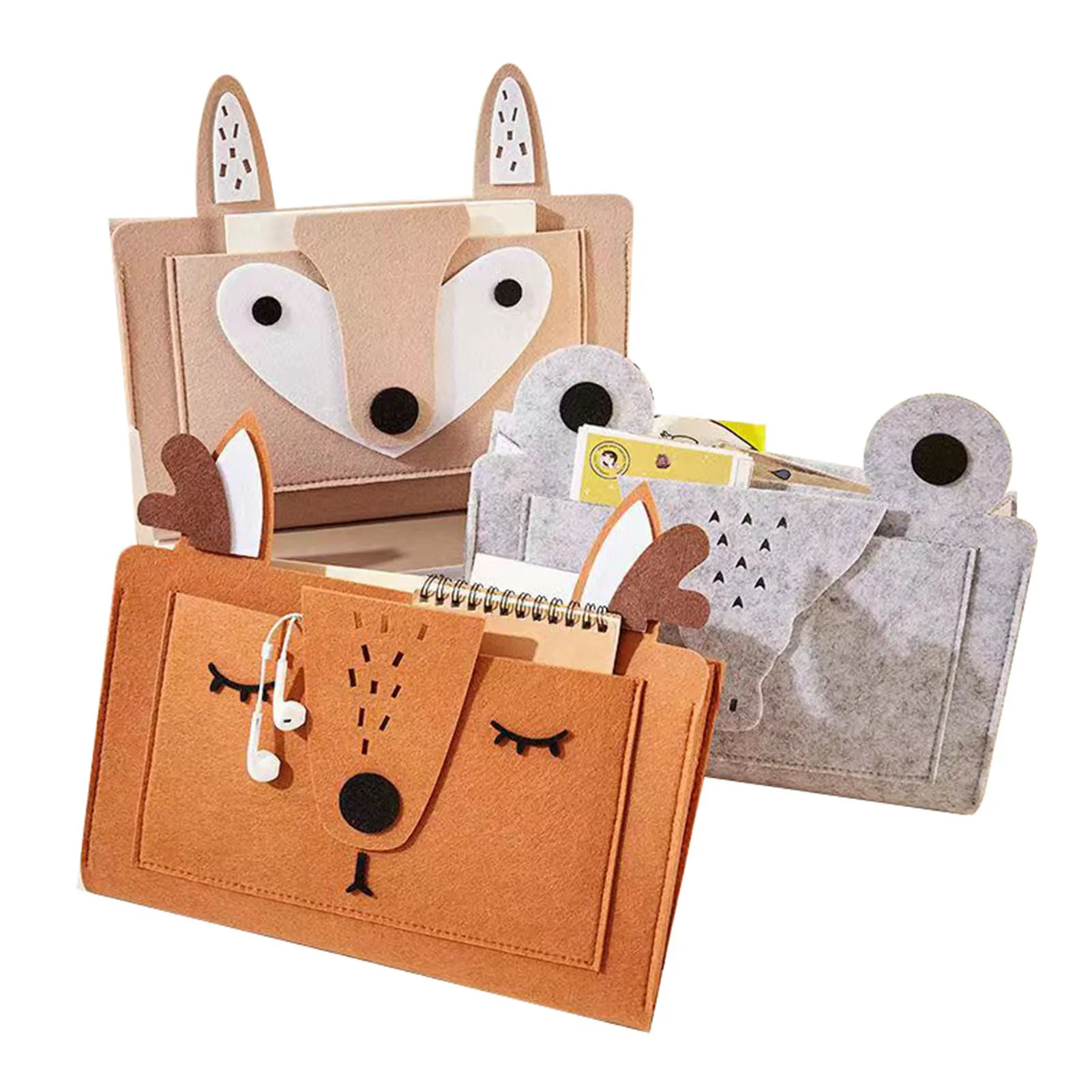 

Органайзер для кровати, подвесная сумка для хранения из войлока, прочная сумка для хранения для спальни в колледже