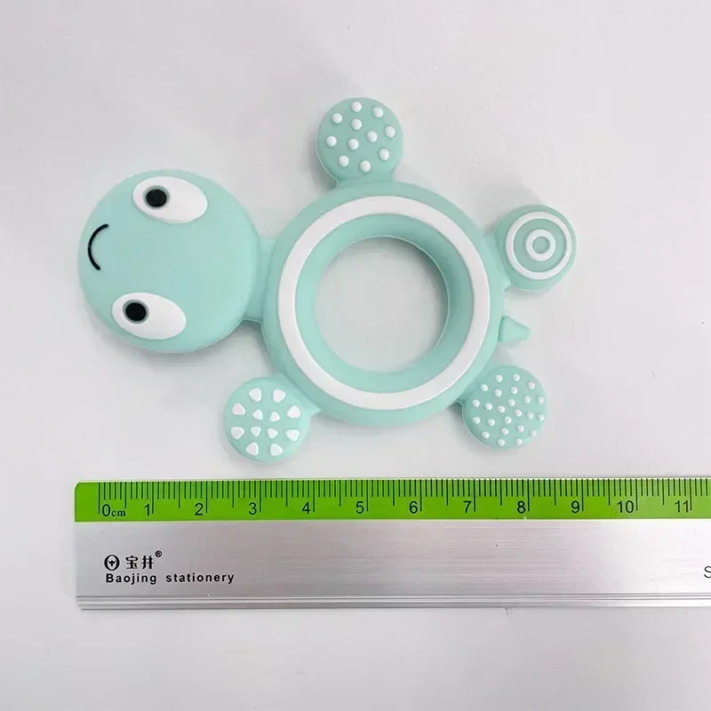 1PC Silicone Baby Teethers Turtle Food Grade Tortoise Silicone Rod Children's Goods Nurse Gift Baby Teether Toys