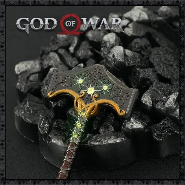 God of War Kratos The Leviathan Axe Game Ghost of Sparta Anime Katana Keychain Weapon Model Toys for boy Game for child Boy Gift 6