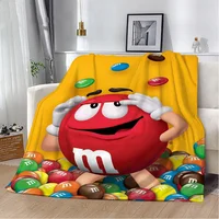 M&M's Home Interior Character Blanket 150x200 Custom Blankets Characters Knitted Plaid Microfiber Bedding Beach Towel Bed Throw 1