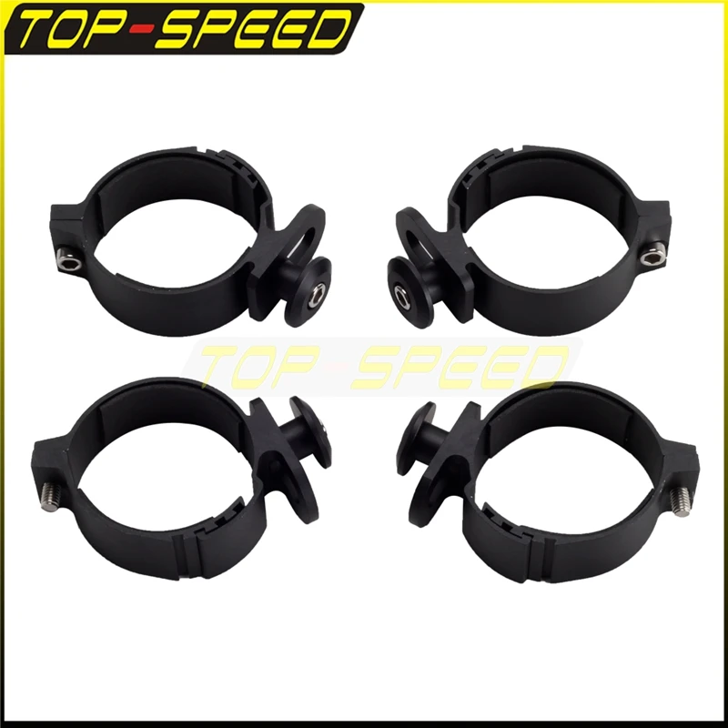 4x Front Fork Mount Clamps 35-55mm Windshield Fairing Bracket Hardware Support For Harley Dyna Street Bob Low Rider S Wide Glide