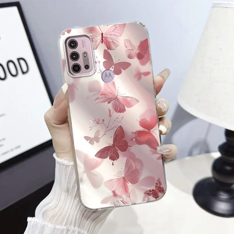 Cartoon Marble Floral Soft Silicone Protective Phone Case Cover