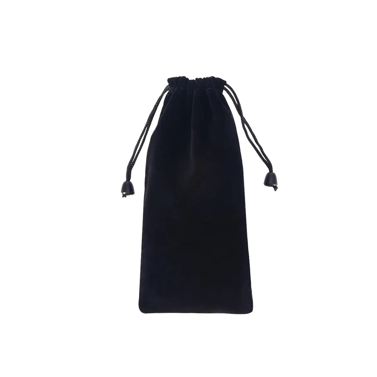 2 Pcs Watch Storage Bag with Drawstring Jewelry Bags Fold Cloth Pouches Black Travel