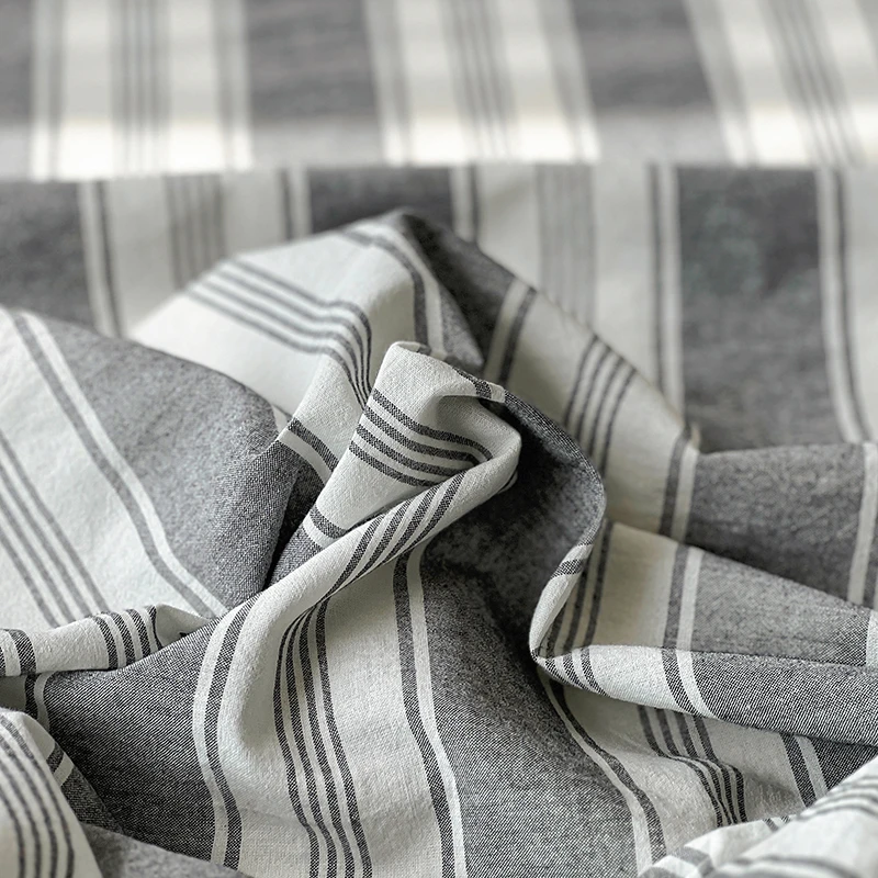 Bonenjoy 100% Cotton Fitted Sheet Yarn Dyed Bed Cover Stripe Style Bed Linen sabanas Elastic Bedsheet (Pillowcase Need Order) 4