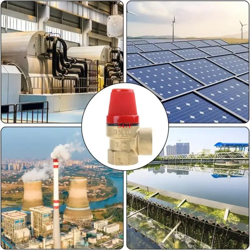 547F Portable Sturdy Inch Brass Relief Valves DN15 Accessory Convenient for Water Oil and Gas Pressure with EPDM Seal