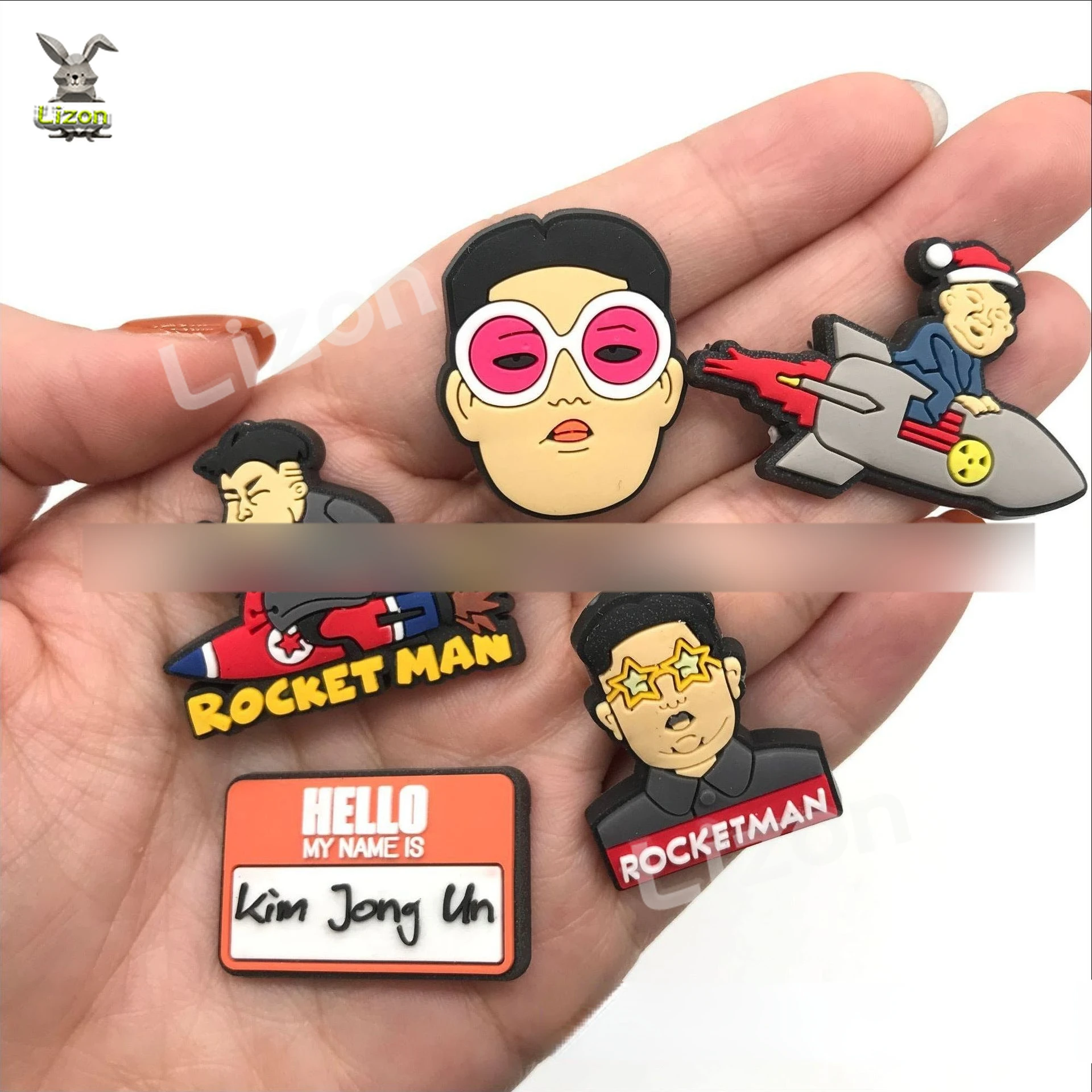 de de Kim Jong En Rocket para hombre, pulseras de ajuste de cocodrilo, hebilla de zapato accesorios de Croc Jibz, regalo para parejas| | - AliExpress