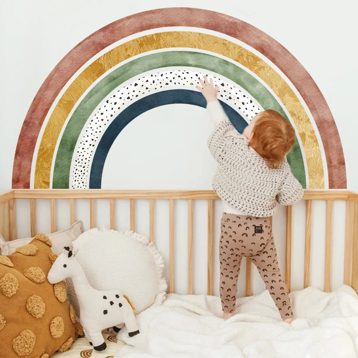 39.5*170cm Large Rainbow Wall Stickers Living Room Background Wall Children's Room Decorative Wall Stickers Wallpaper Bm4052 39 5 170cm large rainbow wall stickers living room background wall children s room decorative wall stickers wallpaper bm4052