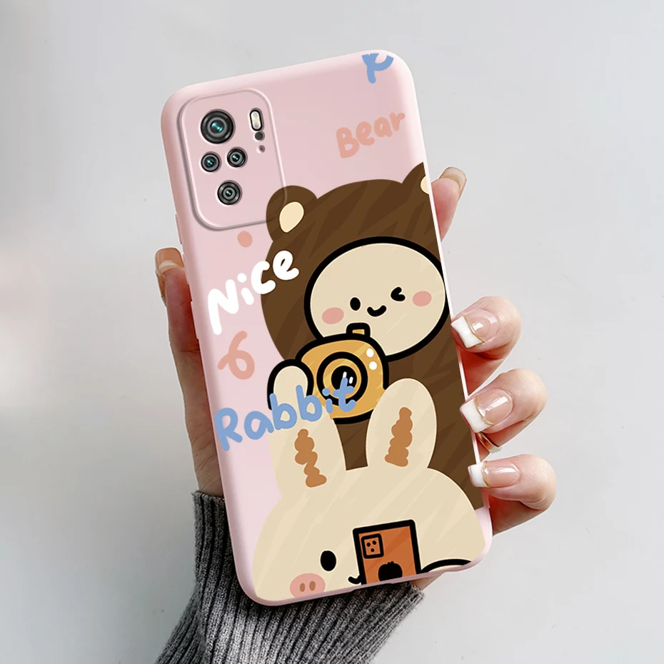 Adorable Panda & Dog Silicone Soft Cover for Xiaomi Redmi Note 10 Series