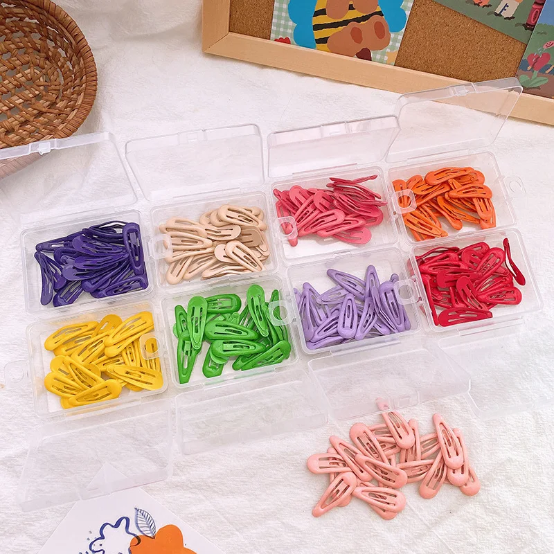 

20PCS/Lot Candy Color Baby Hair Pin Cute Mini BB Clip Solid Color Infant Girls Hair Clips Y2k Kids Hair Accessories with Box