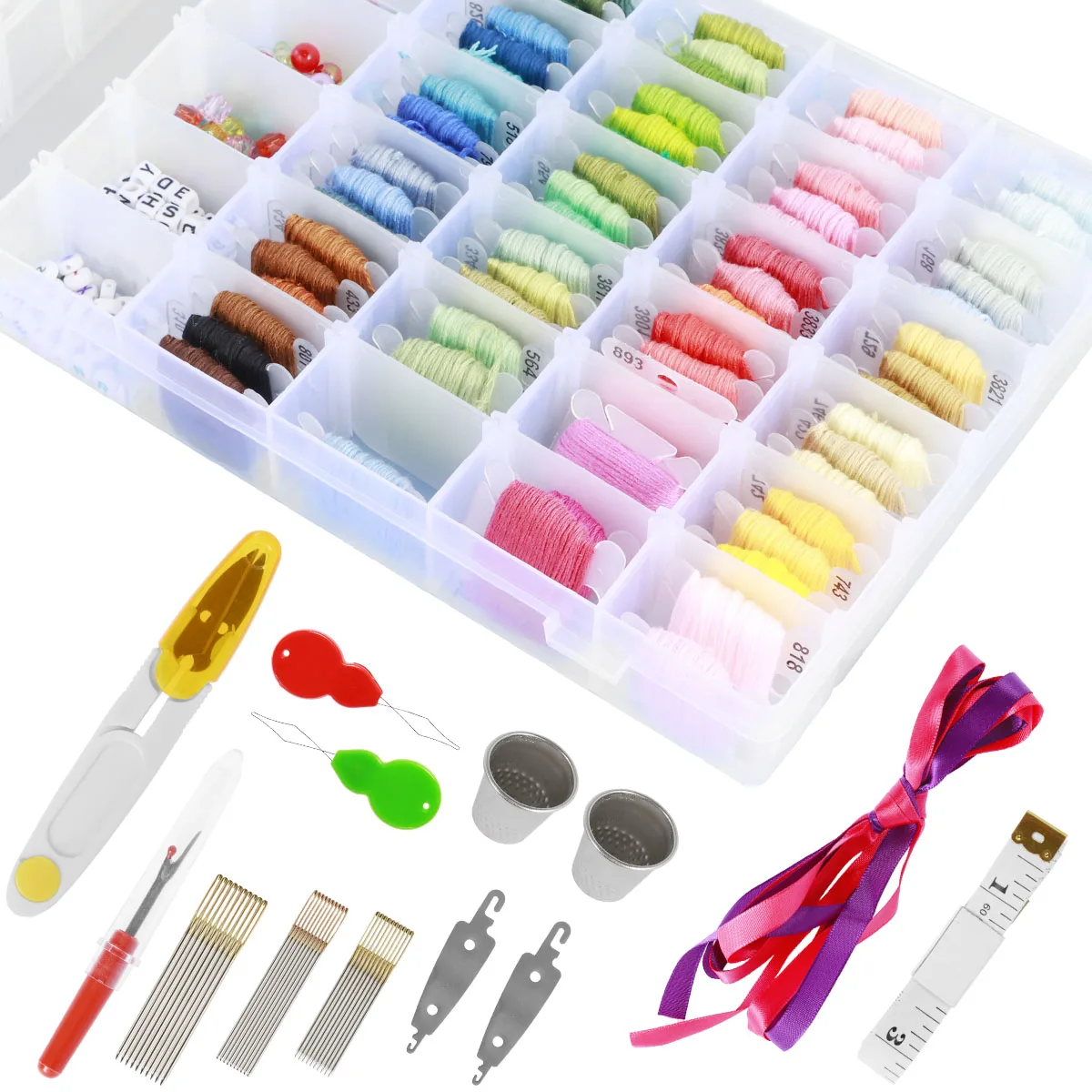 399Pcs String Bracelet Making Kit 72 Colors Embroidery String Kits with 286  Beads Embroidery Tools Complete Embroidery Threads - AliExpress