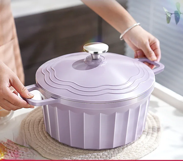 

Ceramic Enamel Pot Non-stick Pan Household Stew Pot Casserole Seafood Non-cast Iron Franc Pot Soup Pot Kitchen Cookware