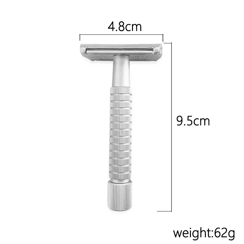 Double Edge Safety Razor for Women and Men,Metal Razor with Exquisite Handle (10 Blades) 5