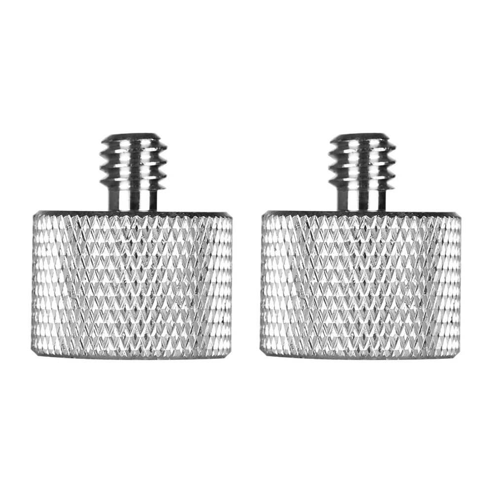 Mic Stand Adapter Microphone Screw 1/4'' Male to 5/8'' Female Mic Screw Adapter for Camera Monitor to Microphone Stand