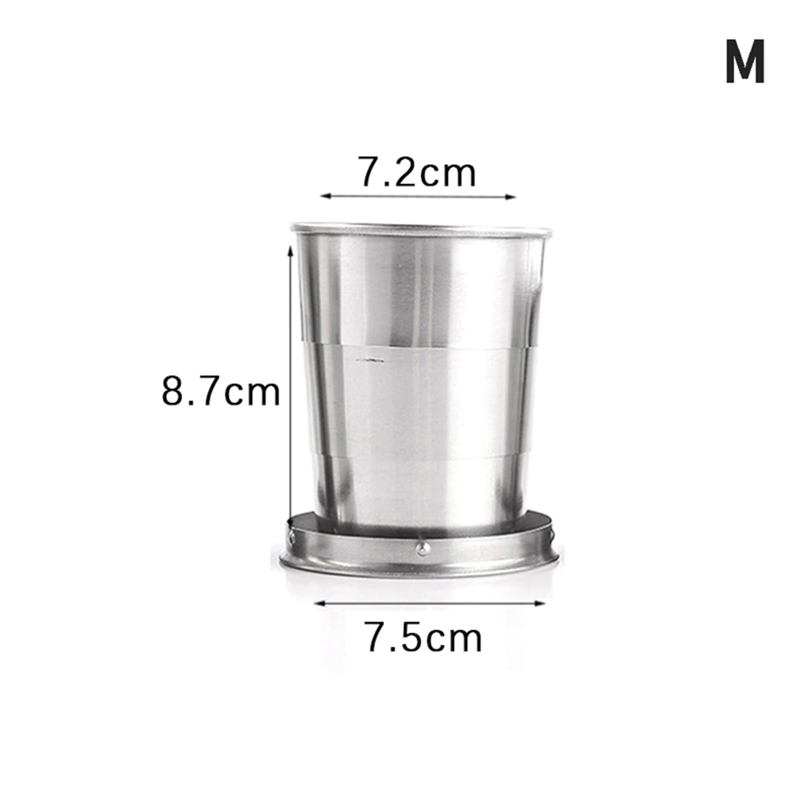 كوب قابل للطي من الفولاذ المقاوم للصدأ مع أكواب تل...