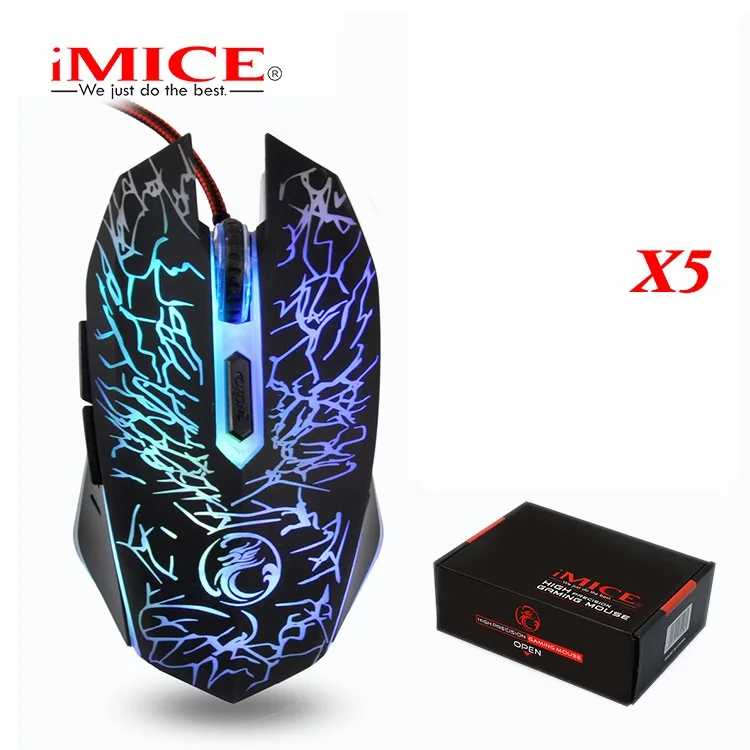 IMICE X5 Colorful Breathing Light Gaming Wired Gaming Mouse Gaming Mouse Computer Mouse Notebook Mouse 