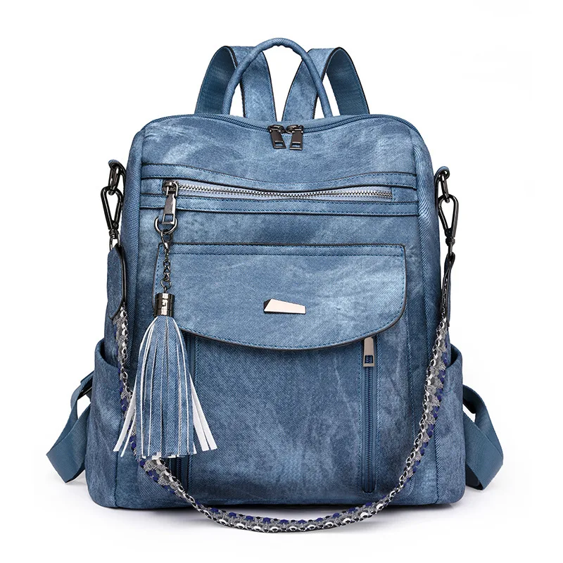 Women Anti-theft Design Backpack Casual Daypack Outdoor Female Women Shoulder Travel Multi-function Bags Women's Schoolbag 4