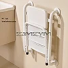 Foldable Bathroom Chair with Armchair, Movable Toilet Plastic Chairs for Elderly,Bath Backrest,Non-slip Chair,Furniture Articles 4