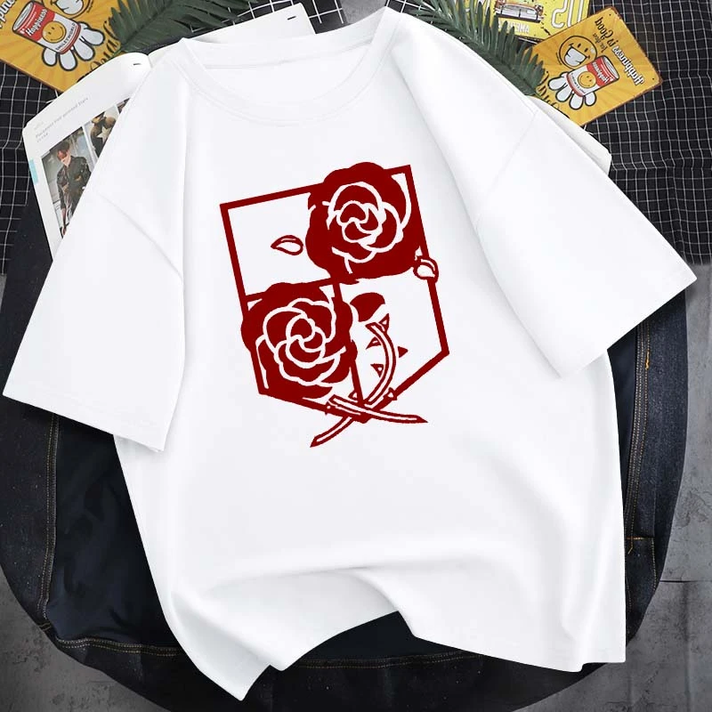 white polo t shirt 2021 Summer Hot Sale New Product Red Rose T-Shirt 14 Color Pure Cotton Round Neck Unisex Short Sleeve Casual Daily Simple Top black t shirt for men