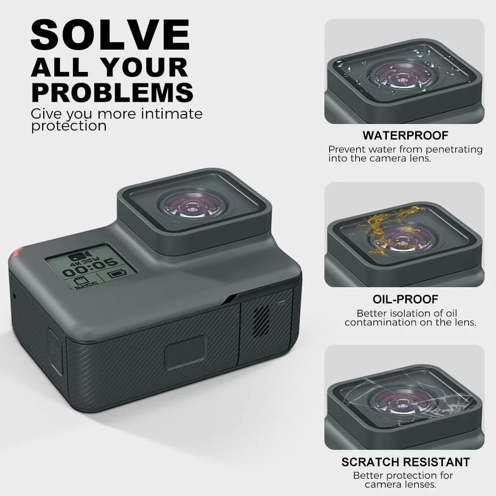 Hero 7/6/5 UV Filter Aluminum Frame Optical Glass Lens Replacement Protective Cap for GoPro Hero 5 6 7 Action Camera Accessories