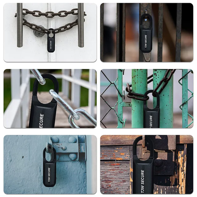 Smart Fingerprint Padlock for Locker Small Rechargeable Fingerprint Lock Keyless Biometric Thumbprint Padlock Locker Suitcase 3