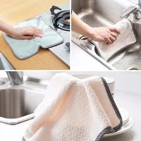 27.5×25cm Towel Cloth Hand Towel 4 Color Absorbent Merbau Solid Color Thicker Wash Table Towel Home Kitchen New 3