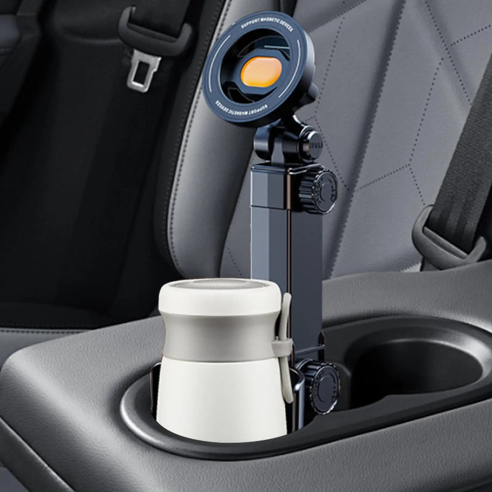 Accessorio Auto Salvaspazio: Portabicchieri e Supporto Telefono con Magnete Potente, Facile da Usare per Mani Libere e Sicure - Image 4