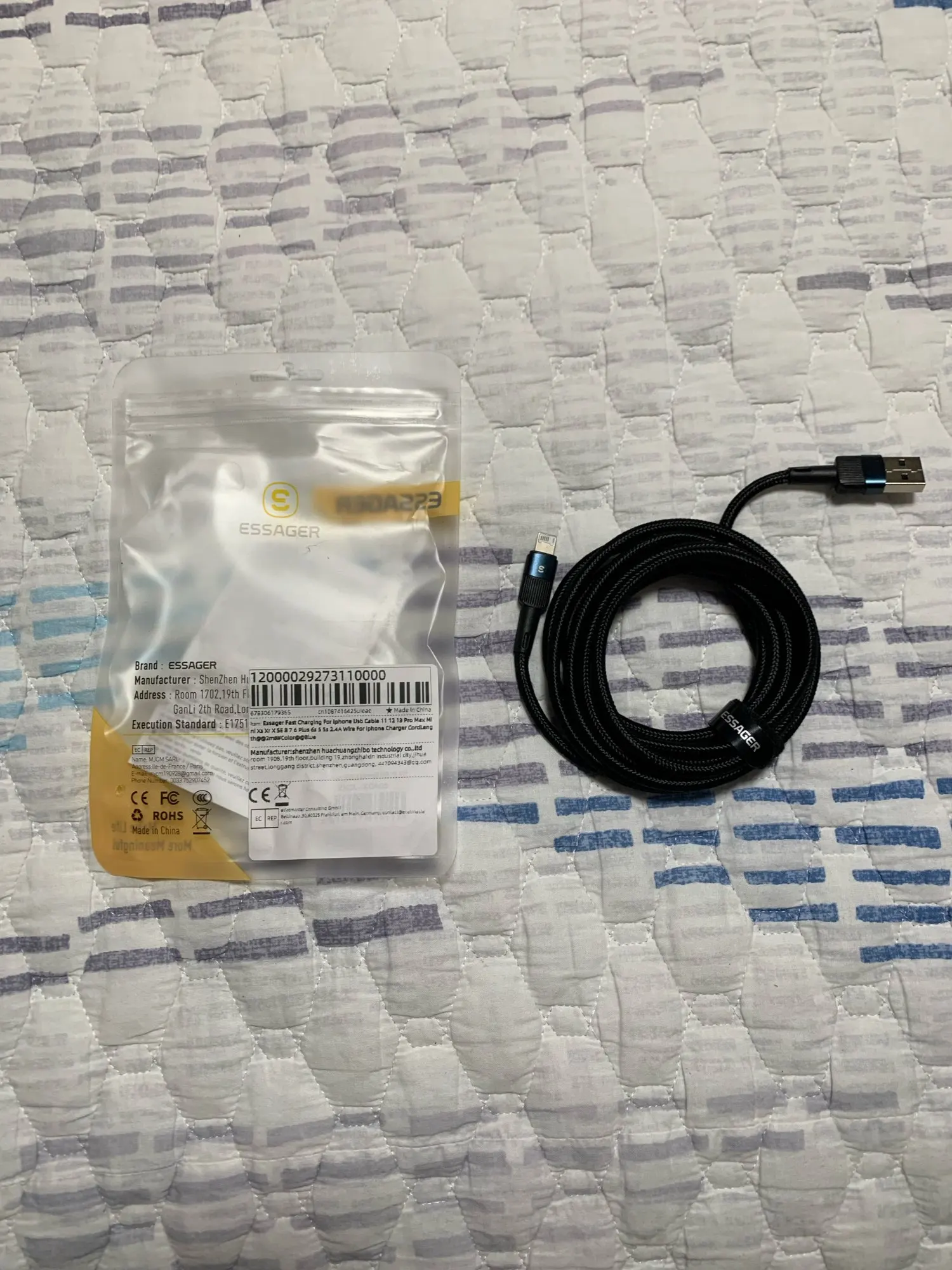 Essager Fast Charging For iPhone Usb Cable 11 12 13 Pro Max Mini Xs Xr X SE 8 7 6 Plus 6s 5 5s 2.4A Wire For iPhone Charger Cord photo review