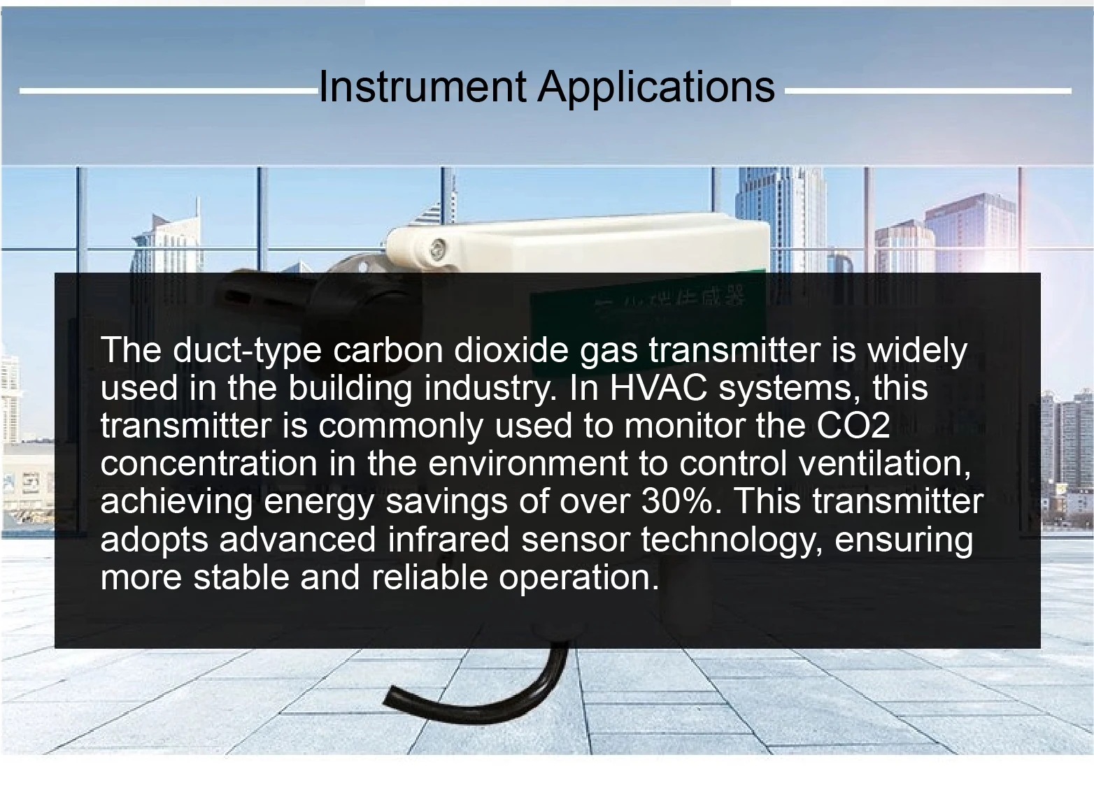 Duct CO2 Sensor RS485 4‑20mA 0‑5V 0‑10V IP65 Industrial Pipeline CO₂ Transmitter