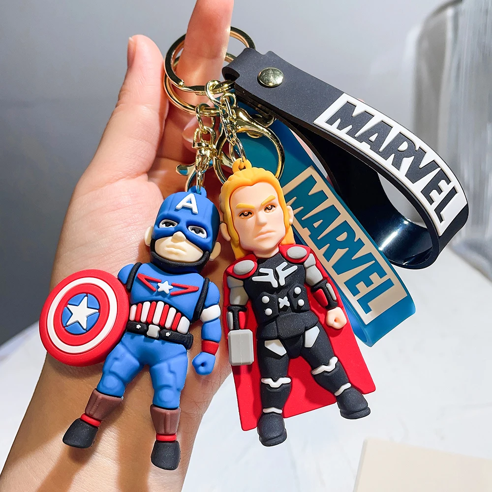 Disney Marvel Keychains for Car Iron Man Spider Man Hulk Thor Captain  America Toy Llaveros Bag Car Key Accessories - AliExpress