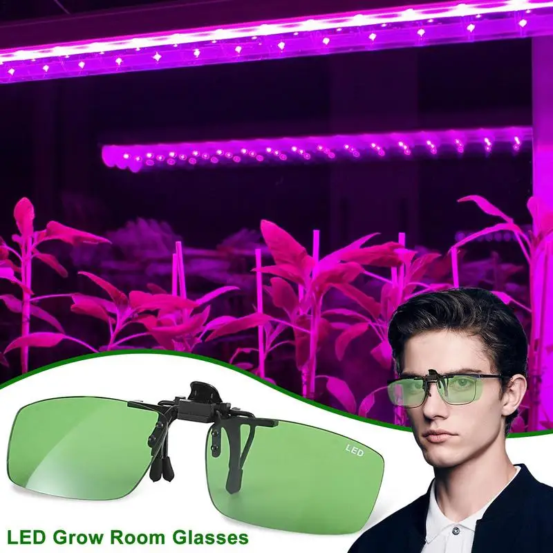 

LED Grow Light Room Glasses Eye Safety Stylish UV Polarizing Goggles for Grow Tent Greenhouse Hydroponics Plant Eye Protector