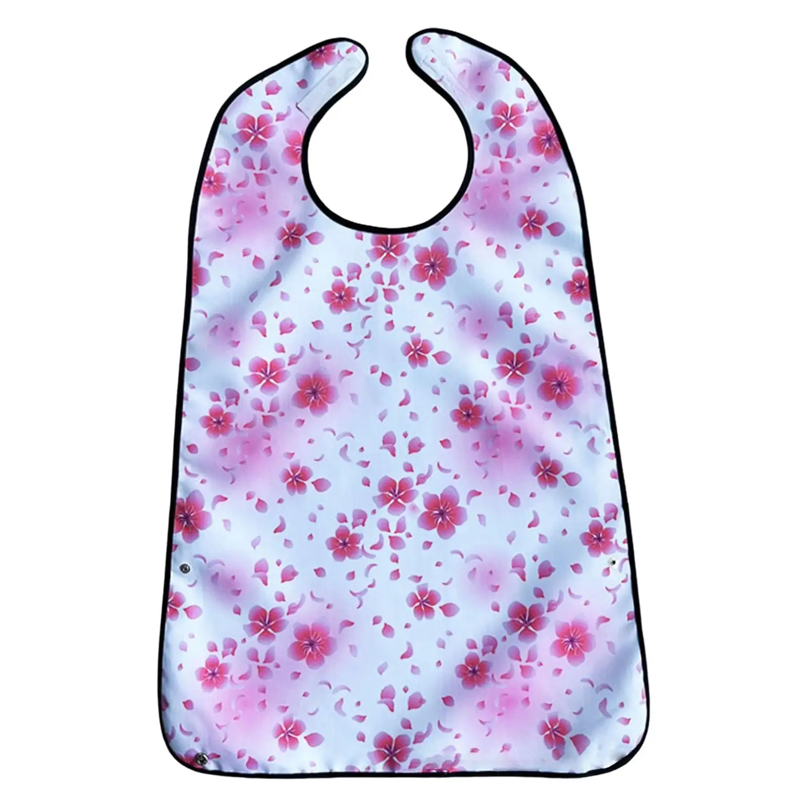 Waterproof Adult Bibs Adjustable Neck Feeding Protector Washable Polyester for Seniors Home Use