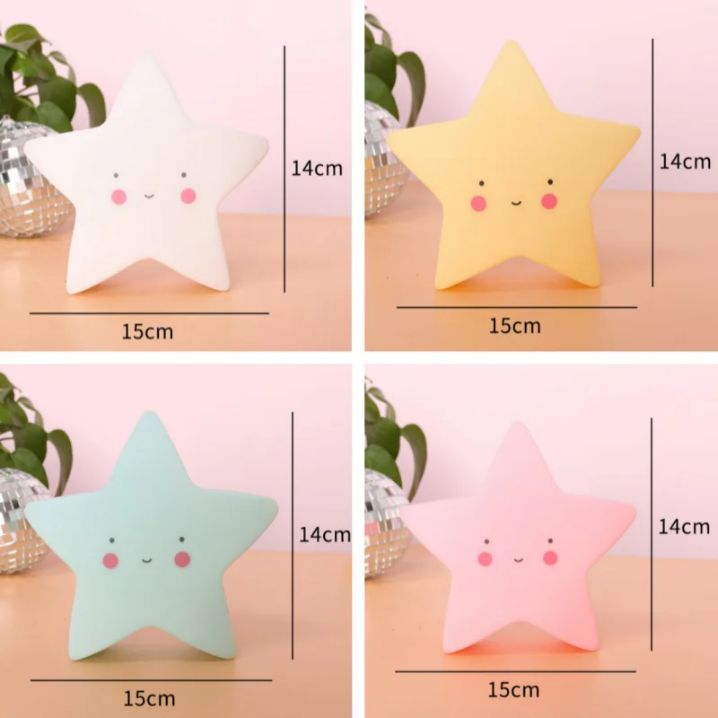 Led 야간 조명 방 장식 침대 별 달 구름 장난감 침실 장식 모델링 빛 어린이 장난감 선물