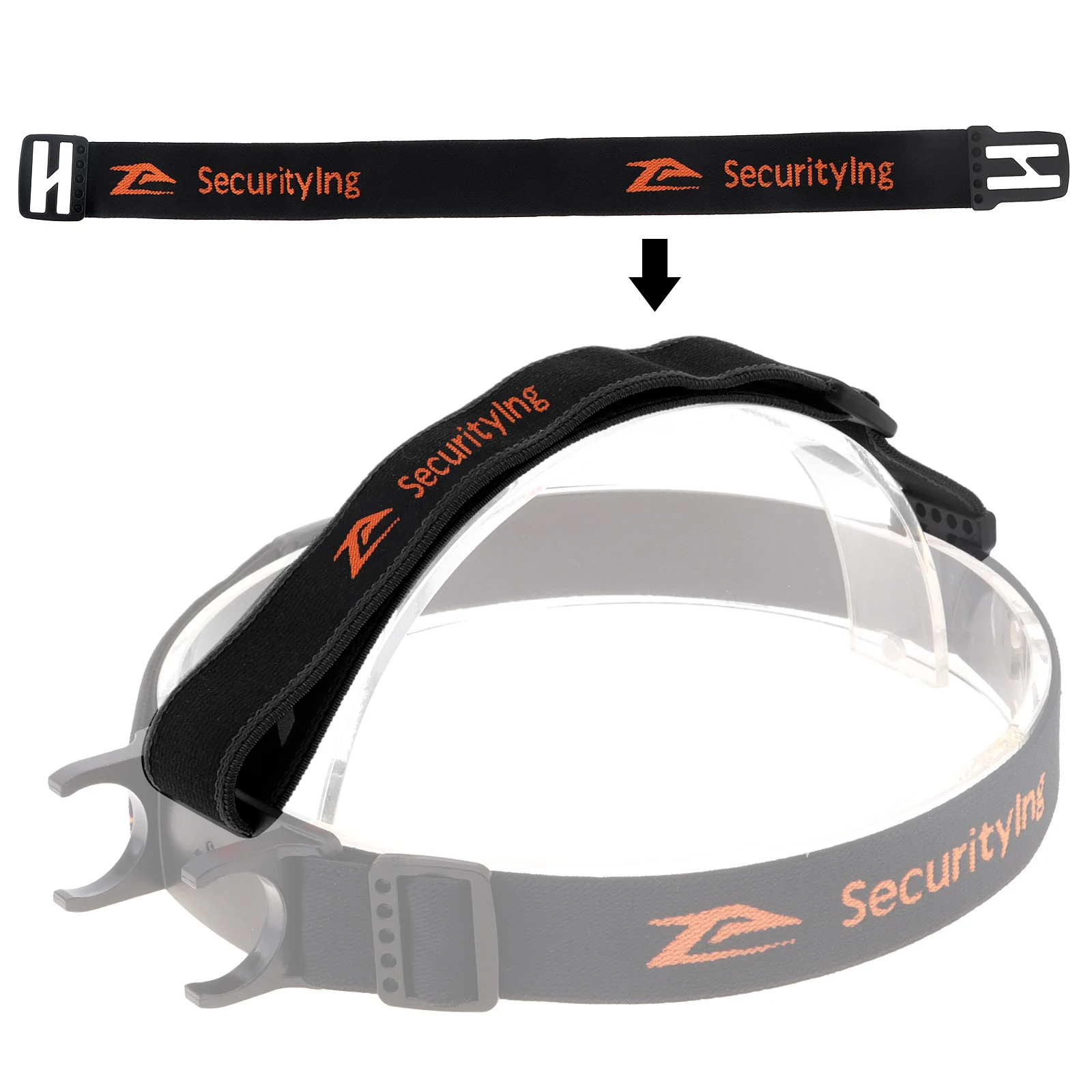 2pcs Elastic Headband Adjustable Headlight Strap for 22mm-26mm Torch Headlight Holder