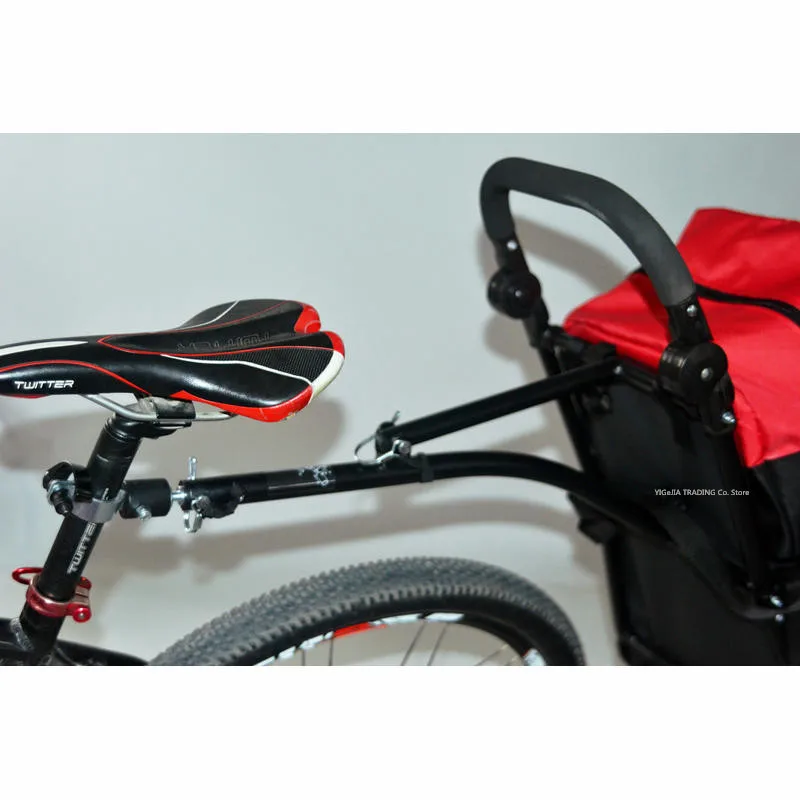 Folding Bike Cargo Trailer With Big Bag And Bike Contacter Bicycle Trailer 12 inch Air Wheel Shopping Trolley Luggage Cart shopping cart