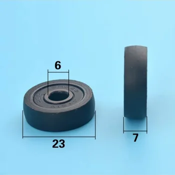 ball bread rubber coated cam bearing pulley silent wear-resistant guide wheel 1Pc 6x23x7mm