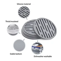 Food Grade Silicone Cup Coaster Tabletop Protection Slip Insulation Pad Glass Cup Mat Hot Drink Holder Home Kitchen Accessories 5