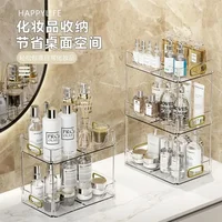 Double-Layer Storage Box Multi-Layer Display Storage Rack Cosmetic Desktop Storage Rack Bedroom Decoration Storage Box 1