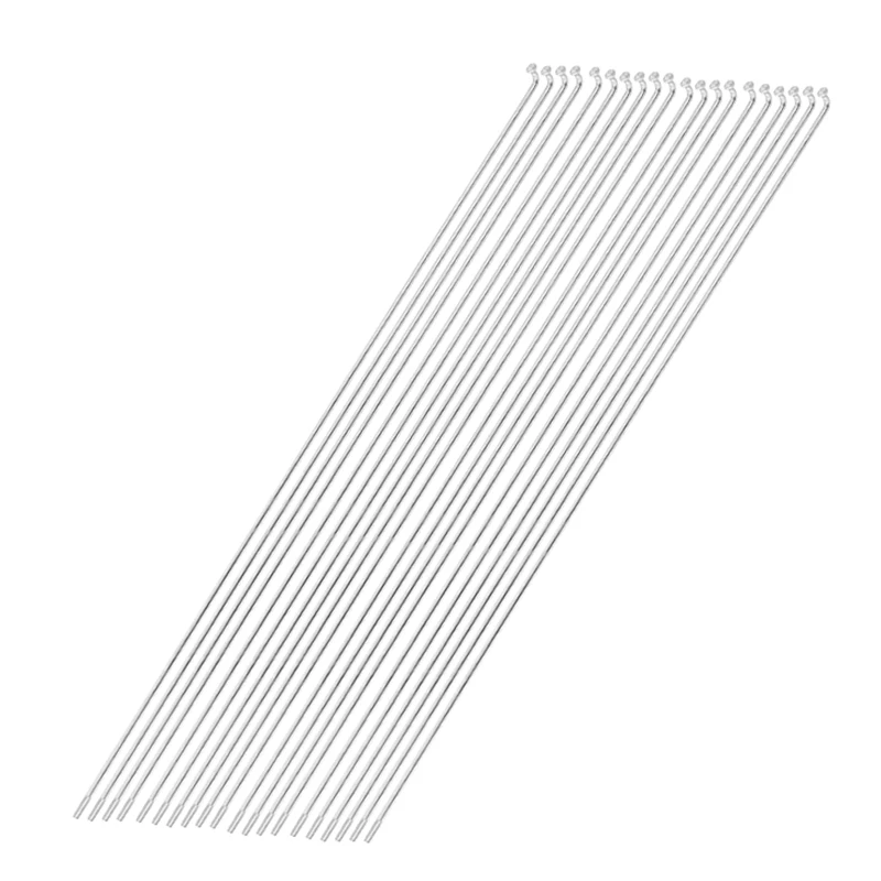 36pcs High Strength 14G 2mm J bend Mountain / Road Bicycle 45#Steel Spokes Silvery Color 170-300mm Bicycle steel spokes