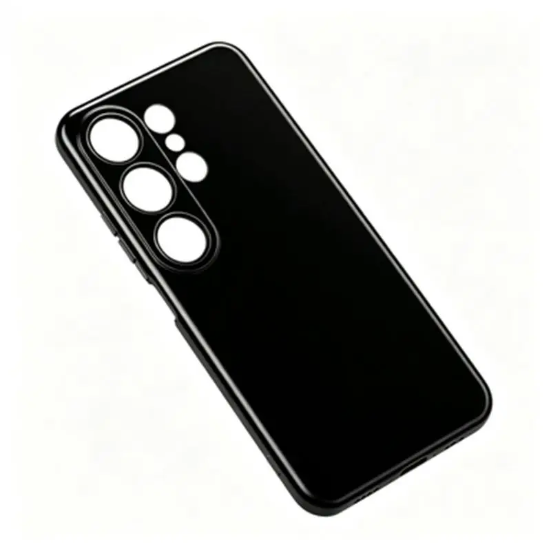 Premium Soft TPU Silicone Protective Case - Clear Black Back Shell Cover