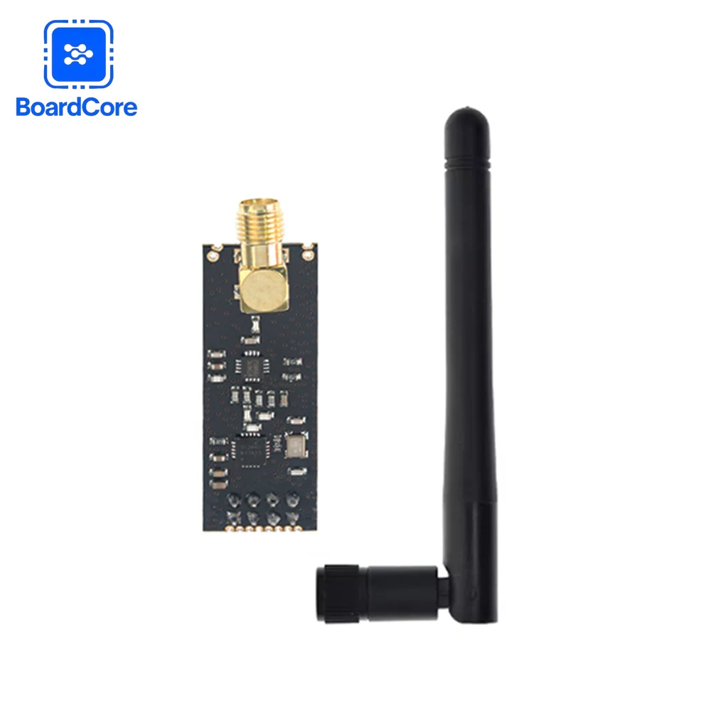 Long-Range Wireless RF Transceiver Module with Antenna (2.4GHz, 3.3V) - Multi-Pack Options